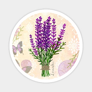 Lavender Collage Magnet